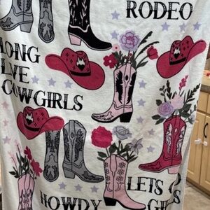 Western Cowgirl Boots Kicking Hee Haw Kassafina Home Large Beach Towel 27X52